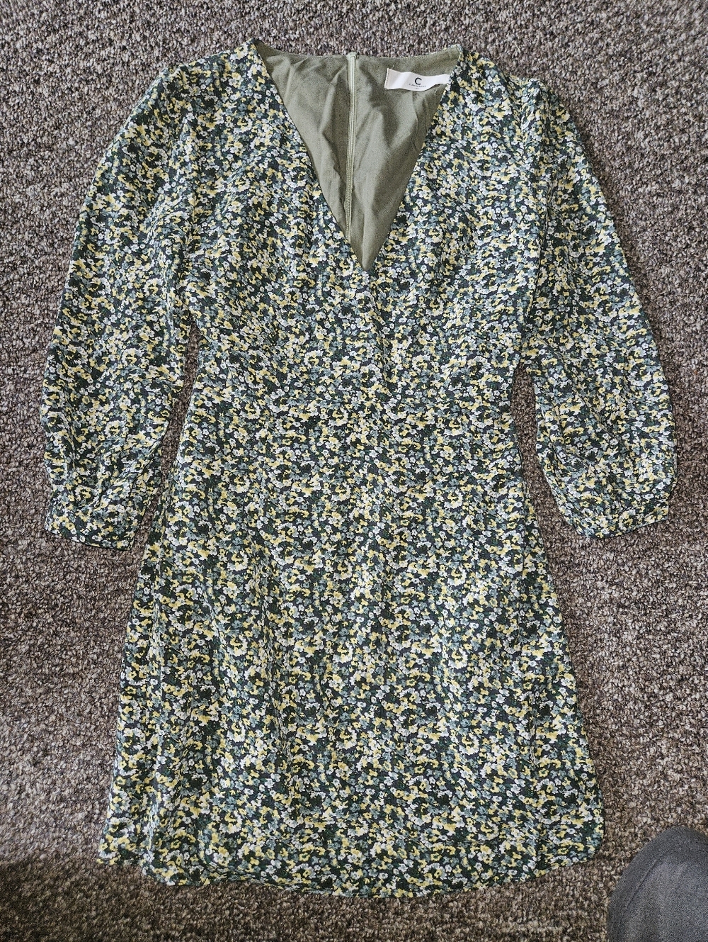 Commense Ditsy Floral Lined Mini Dress Xs